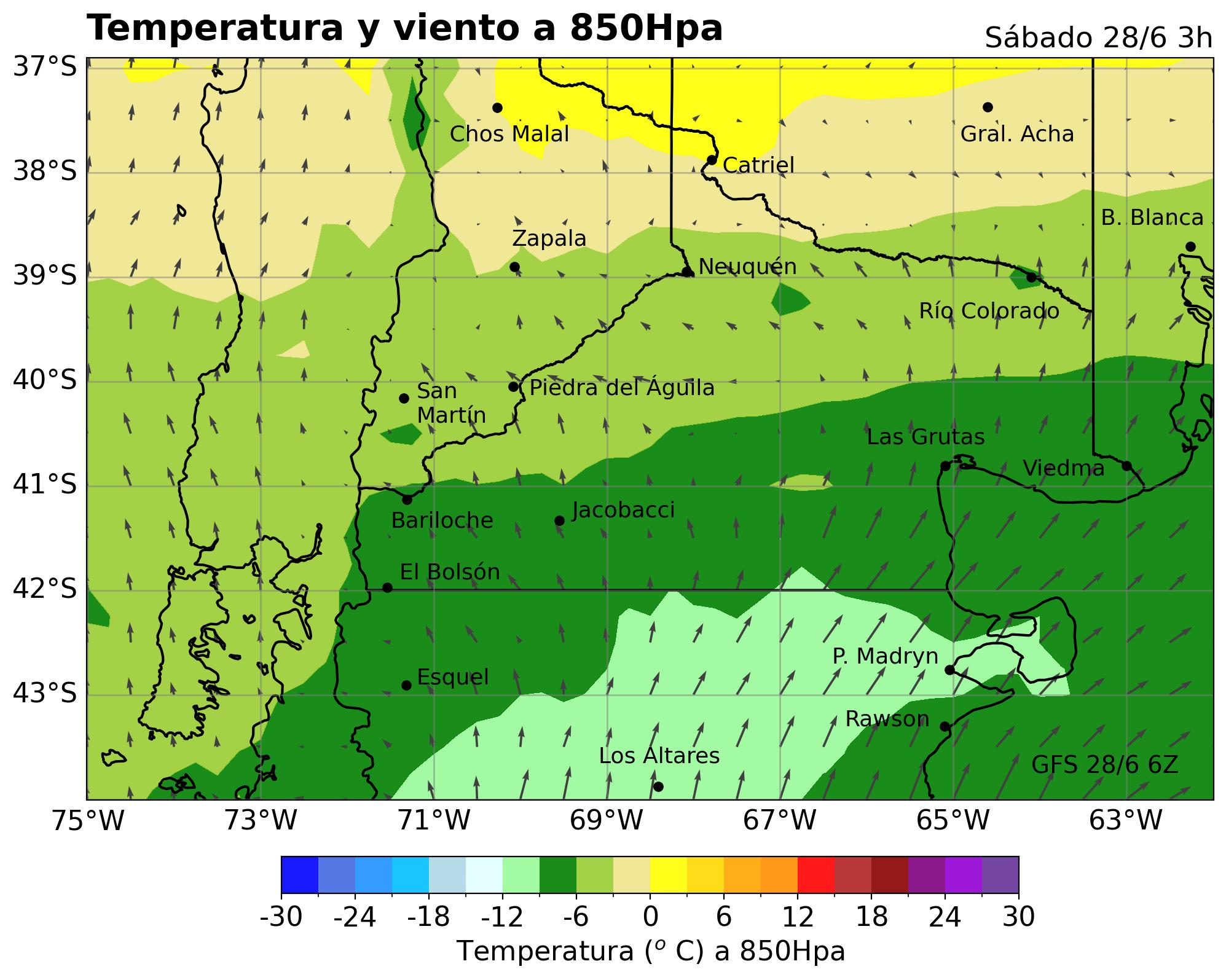Temperatura 850Hpa